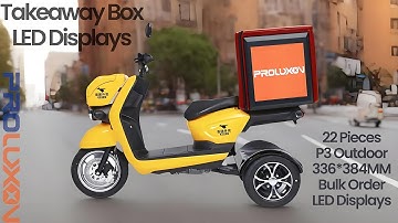 LED Takeaway Box, Takeout Box, Delivery Boxes Display Screen for Smart Mobile Innovative Advertising