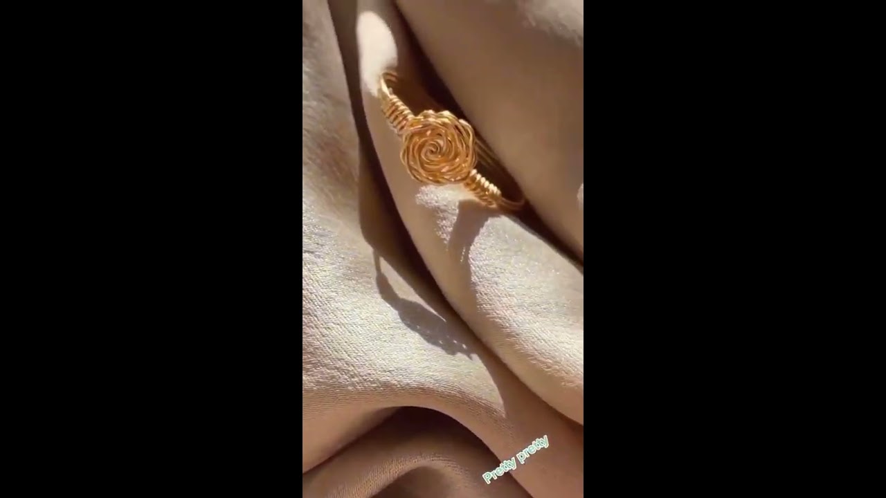 Wire Rose Ring Easy Tutorial 