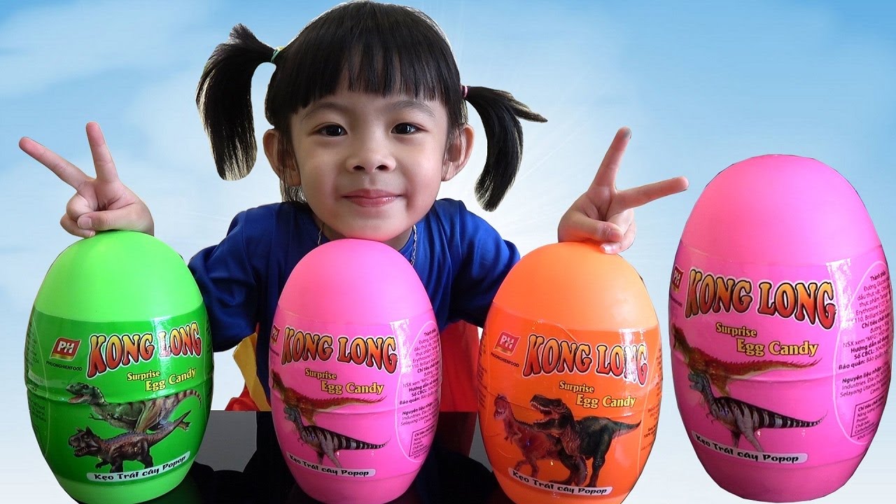 ⁣Dinosaur Surprise Eggs Opening – Săn Và Bóc Trứng Khủng Long ❤ AnAn ToysReview TV ❤