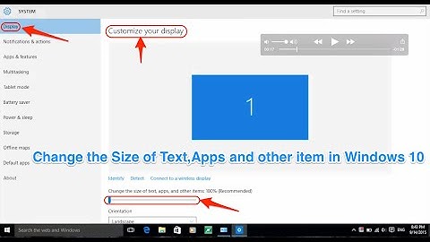 Change the Size of Text in Windows 10