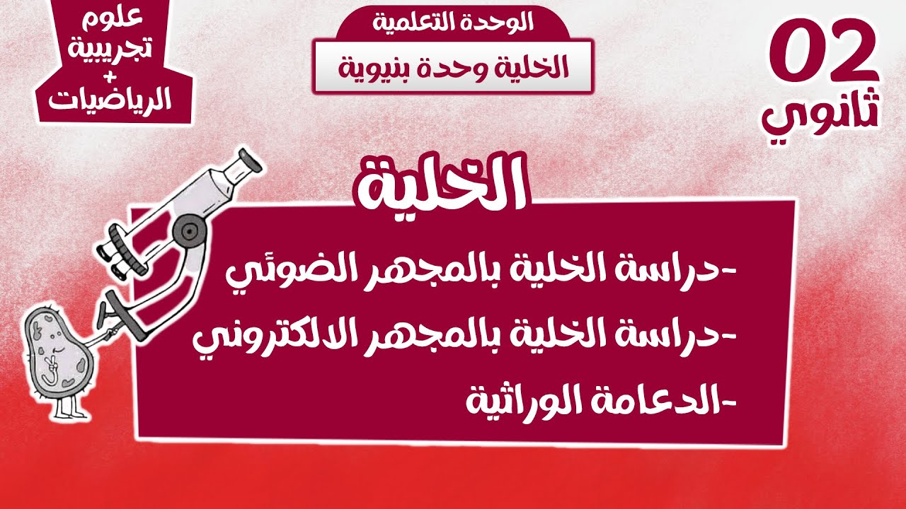 ثانية ثانوي🔥ملخص الخلية|شعبة رياضيات| من الالف الى الياء