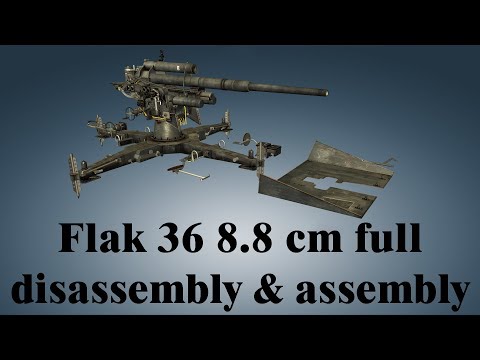 Flak 36 8.8 cm: full disassembly & assembly