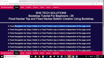 Fixed Navbar Top and Fixed Navbar Bottom Creation Using Bootstrap | Bootstrap Tutorial For Beginners
