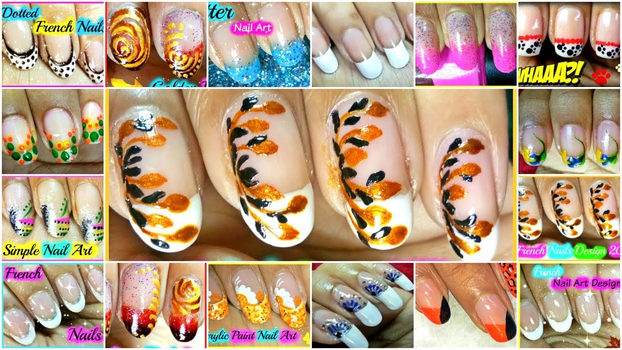 Nail Designs With Acrylic Paint : Acrylic Paint On Nails - Youtube