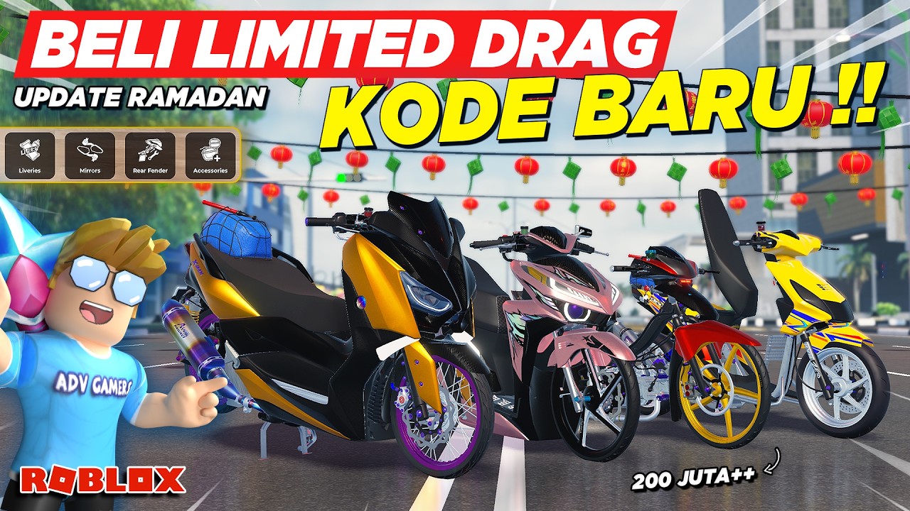 RDID UPDATE RILIS !! BELI SEMUA MOTOR DRAG LIMITED SUPRA KPH KODE REDEEM BARU 200 JUTA - Roblox