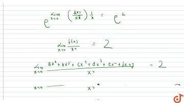 If  f(x) is a polynomial of degree 6, which satisfies  `sin_(x- gt0)(1+(f(x)/(x^3))^(1/x)=e^2`...