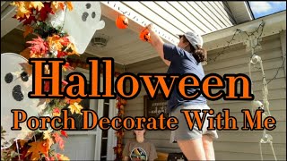 Halloween Front Porch Decorate With Me  #halloween #halloweendecor