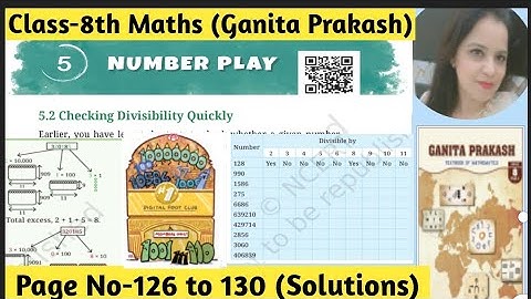 NCERT Class -8th Maths Ganita Prakash |  Chapter -5 Number Play | Page No - 126 to 130 |  Solutions 