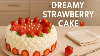 Easy Homemade Strawberry Cake Recipe 🍓(Super Soft & Moist!) 😍
