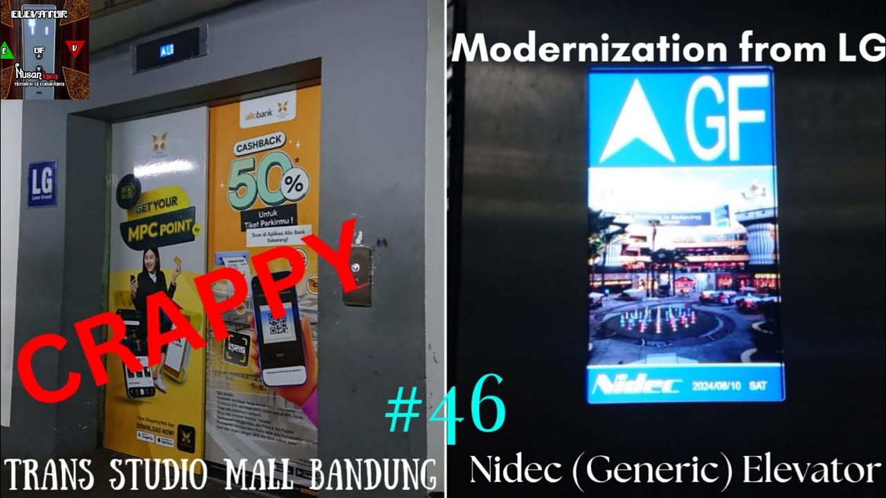 Nidec (Generic) (Mod from LG) Freight elevator at Mall Trans Studio Mall