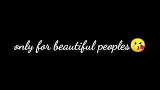 only for beautiful people