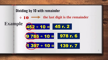 Dividing 3 to 4 Digit Numbers by 10, 100 or 1000 with or without Remainder