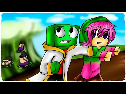 MINECRAFT - TINENQA Y MANUCRAFT VS TSUNAMI DE CACA P 