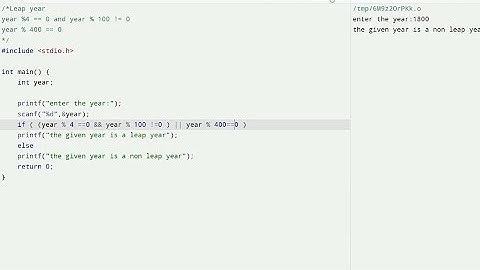 Leap Year Program || Logical Operators in C || Leap Year Logic and Code