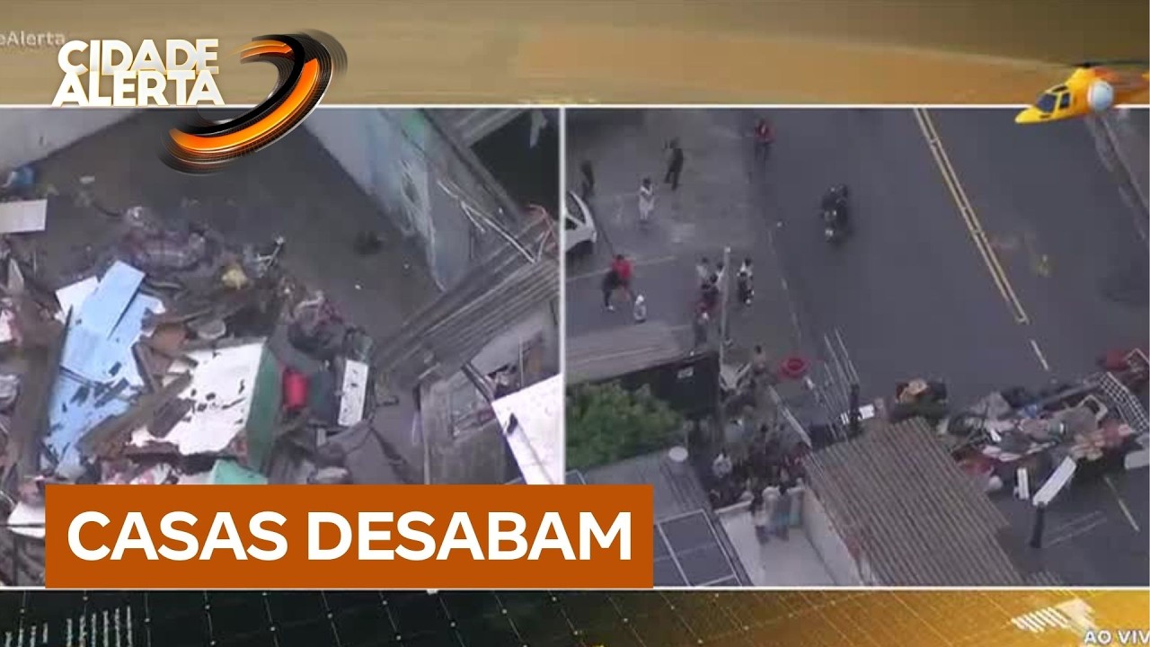 Fortes chuvas derrubam três casas no Capão Redondo, zona sul de São Paulo