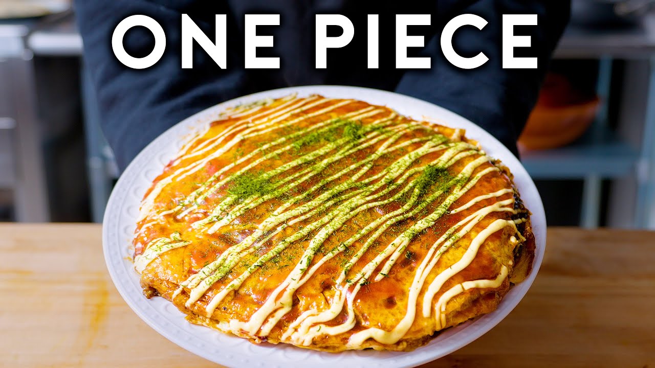 ⁣Giant Okonomiyaki from One Piece | Anime with Alvin