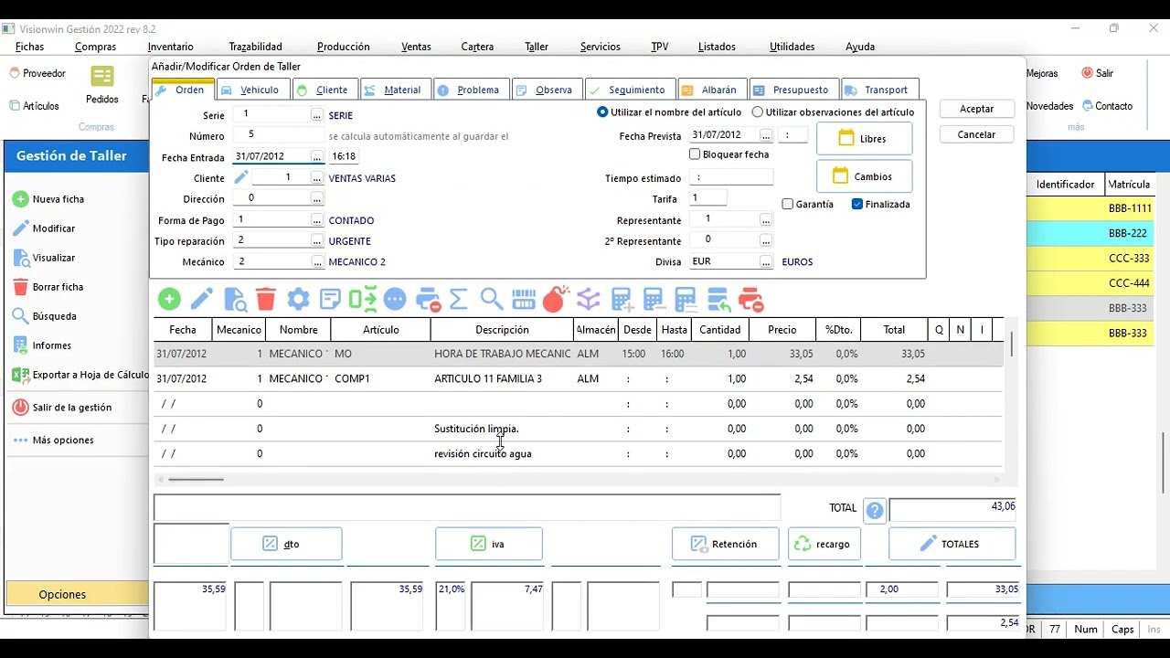 Visiontin Talleres mecánicos