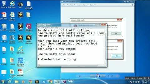 How to solve App.config error in Visual Studio