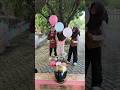 Balon Udara Vs Balon air, ayuk Letuskan ❗🤸 #shortvideo #bermainbalon #meletuskanbalon