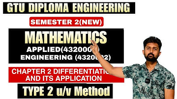 CHAPTER 2 DIFFERENTIATION TYPE 2 | MOST IMP | GTU DIPLOMA SEM 2 ENGINEERING AND APPLIED  MATHEMATICS