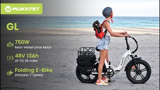 Mukkpet GL 750w foldable fat tire ebike | Step through ebike