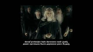 What would the intro to The Lord of the Rings sound like in Interslavic if Galadriel were a man