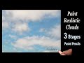 Pastel Painting ~ How to paint Realistic Clouds | Pastel pencil Tutorial with narration.
