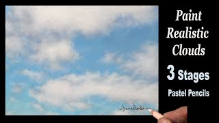 Pastel Painting ~ How to paint Realistic Clouds | Pastel pencil Tutorial with narration. screenshot 5