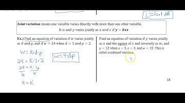 Joint and Combined Variation