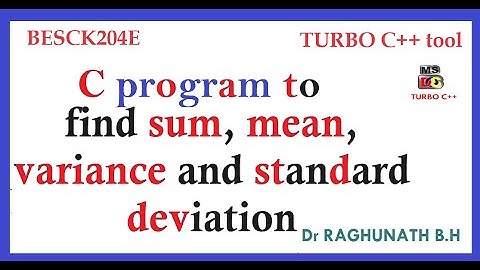 C Program using pointers to find sum, mean, variance and standard deviation of all the data