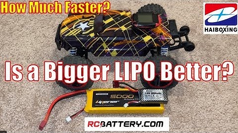 BIG 2s LIPO in Haiboxing 16890A - How Much Faster? - Liperior 5,000 mAh vs Stock "1,000" mAh LIPO