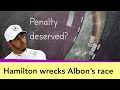 Albon punted off by Hamilton in Austrian GP - What Happened? Did Lewis deserve a penalty?