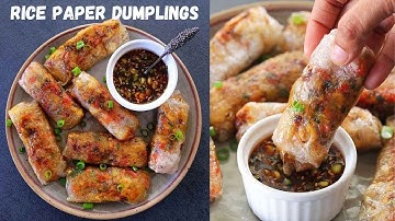 CookingCarnival — Rice paper dumplings (pan fried and air fried)