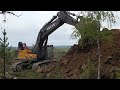 Volvo EC750EL digging overburden in a quarry