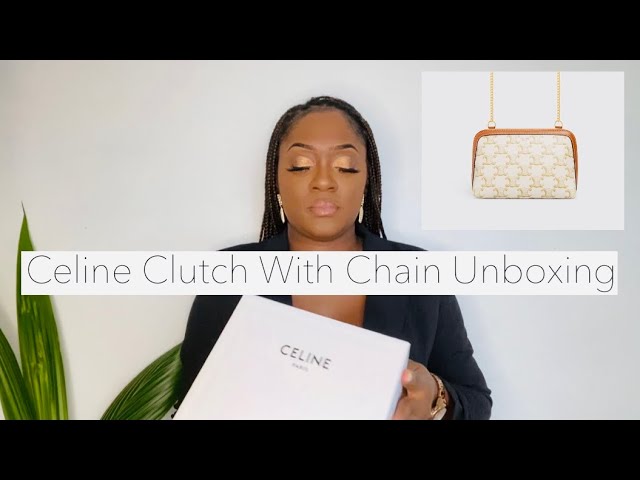 Celine Clutch With Chain In Triomphe Canvas Review 