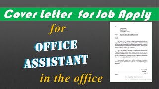 How to write Cover letter for Office Assistant Job in the Office | Application  for Office Assistant screenshot 5