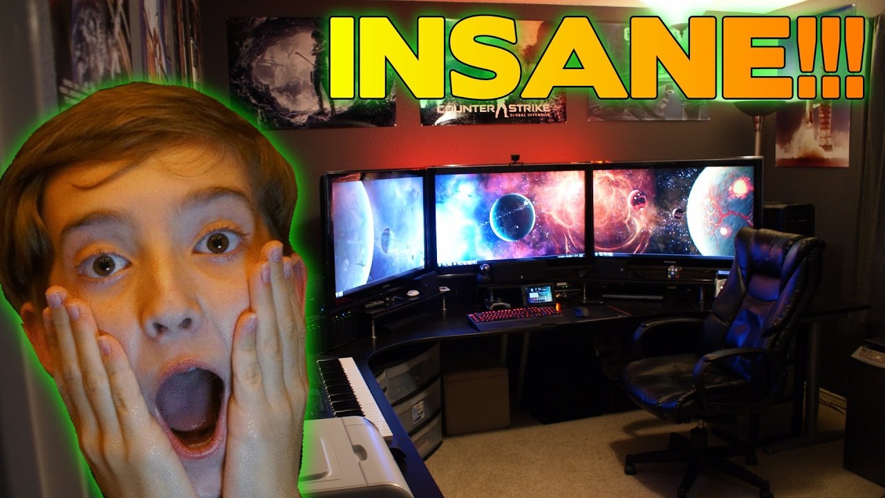 INSANE 14 YEAR OLD'S GAMING SETUP [2017]