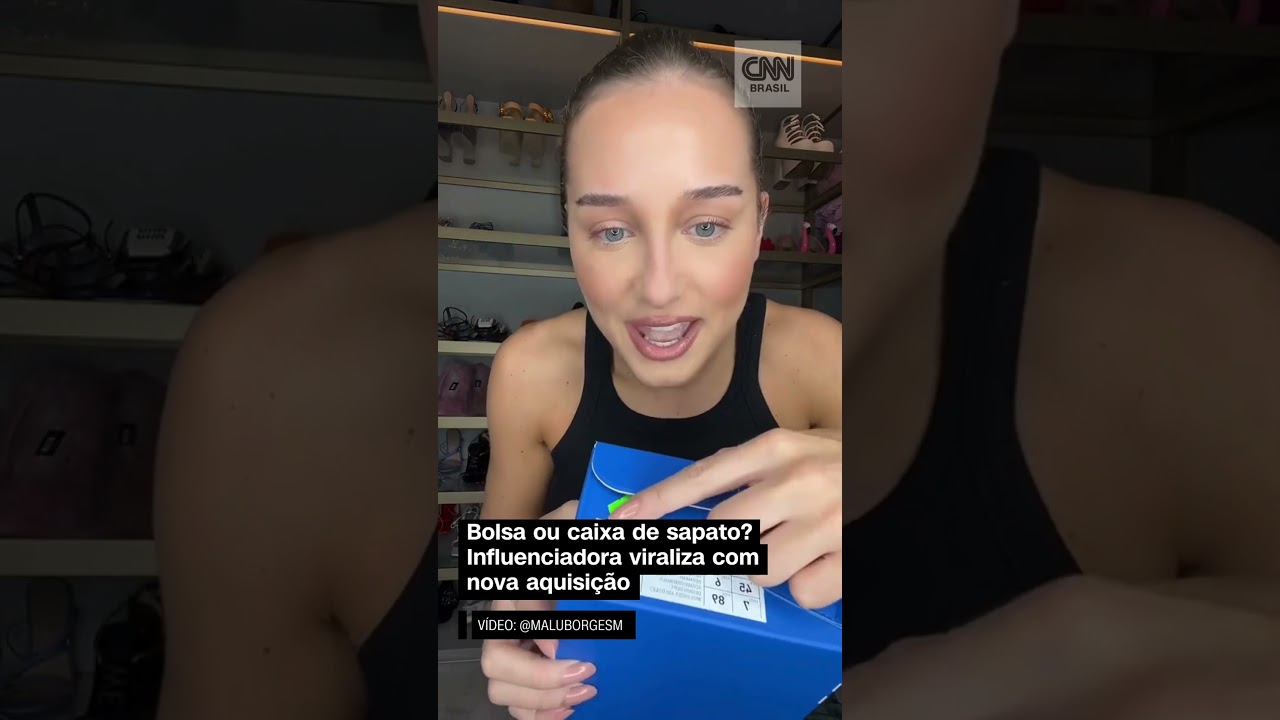 #shorts &Eacute; real, n&atilde;o &eacute; meme! Malu Borges amou essa bolsa caixa de sapatos.