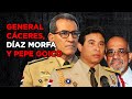 EL GENERAL CÁCERES, EL MINISTRO DE DEFENSA DÍAZ MORFA Y PEPE GOICO