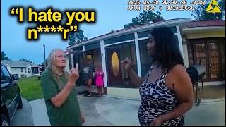 Racist Karen Neighbor Realizes She’s Being Arrested | Bodycam