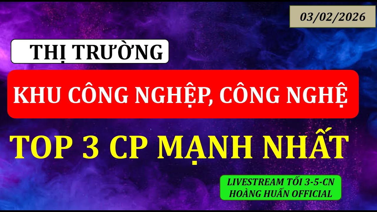 🔴Top 3 cổ phiếu mạnh nhất nhóm khu công nghiệp, công nghệ nên có trong danh mục.
