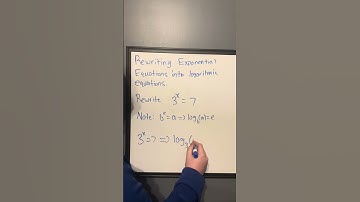 Converting From Exponential Form To Logarithmic Form