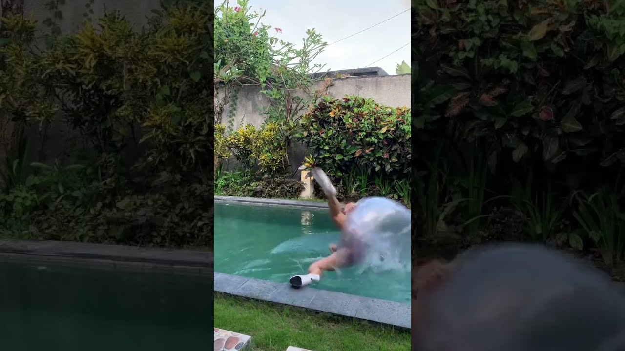 Girl Falls Into Pool While Sitting On Inflatable Chair Failsters