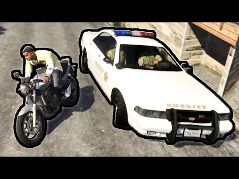 Видео: ПОГОНЯ ОТ ПОЛИЦИИ С ТРЮКАМИ НА МОТОЦИКЛЕ ГТА 5 █ GTA 5