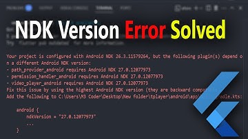 NDK Version Error Solved | Flutter dart Tutorial | Flutter Error Fix