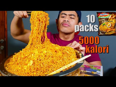 SAHUR MUKBANG 10 BUNGKUS INDOMIE GORENG CHITATO!!!