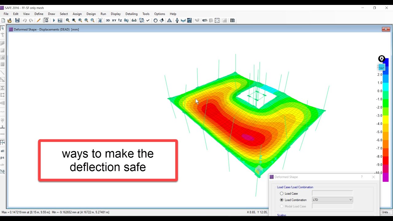 طرق تقليل الدفلكشن |How to reduce deflection value|