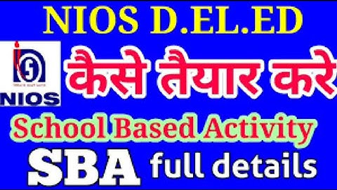 NIOS DELED SBA ENGLISH SOLVED FULL