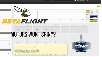 Betaflight 4.5 motors wont spin. Try this!!!