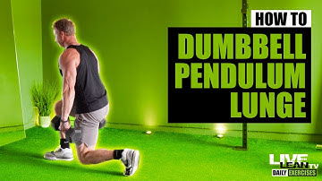 How To Do A DUMBBELL PENDULUM LUNGE | Exercise Demonstration Video and Guide